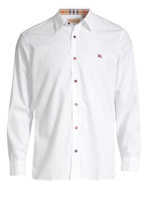 burberry william button-down shirt|Burberry button down shirt men.